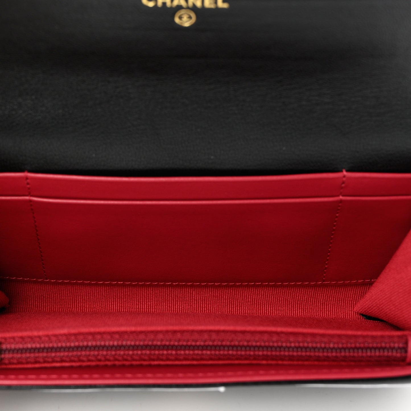 Lambskin Quilted Chanel 19 Flap Wallet Black