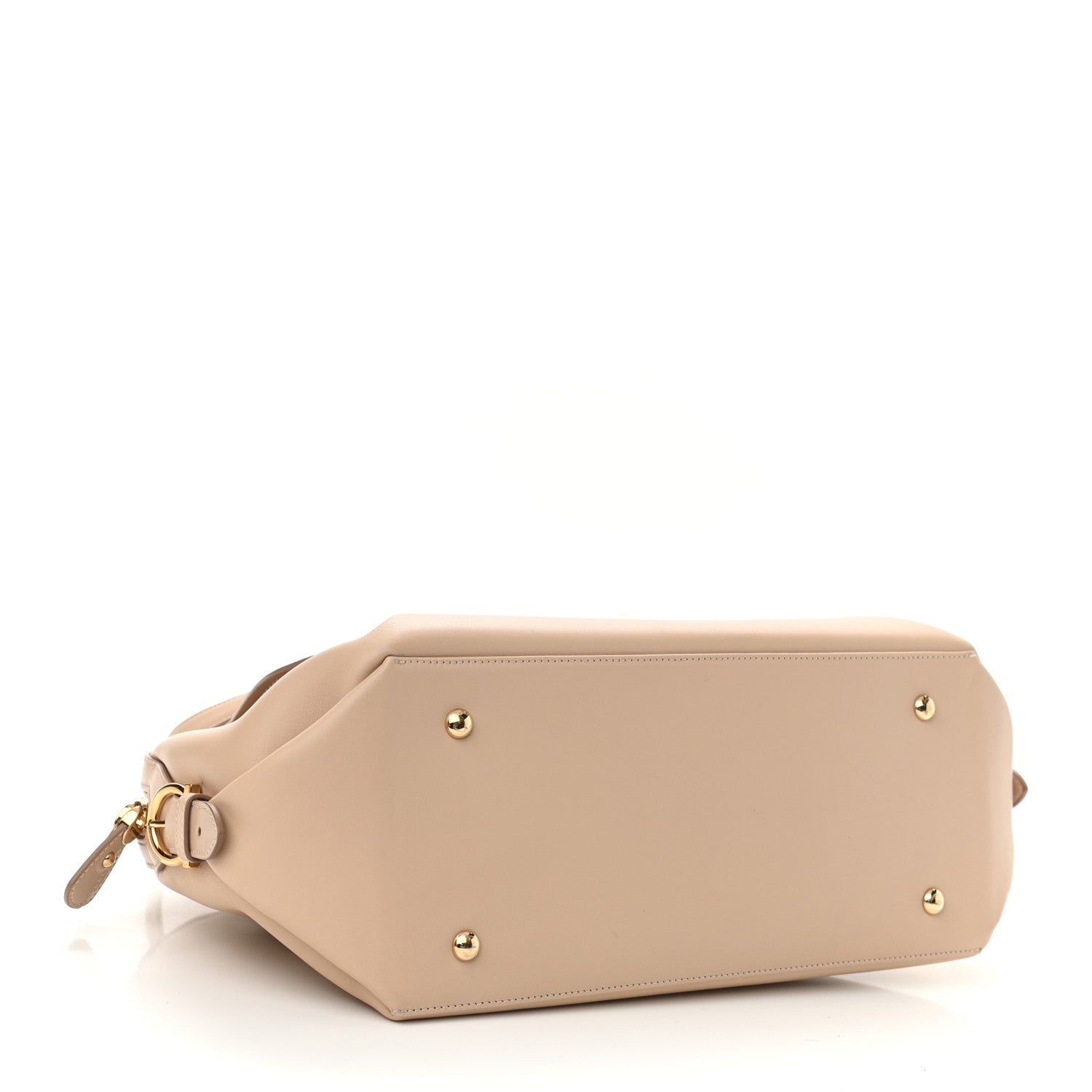 Salvatore Ferragamo Calfskin Fiamma Bag New Bisque 4 of 10