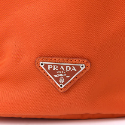 Prada Saffiano Tessuto Nylon Bucket Wristlet Orange 8 of 10