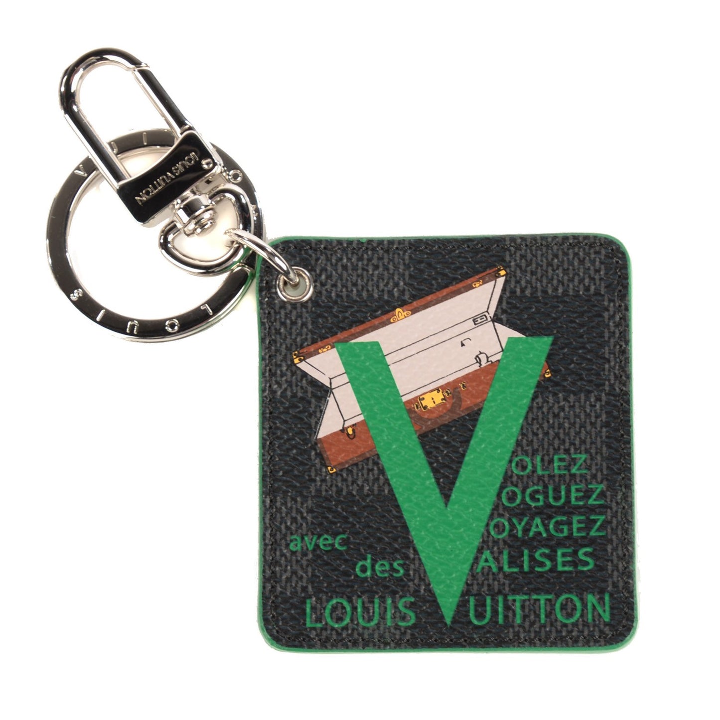 Damier Graphite Illustre V Key Holder Green