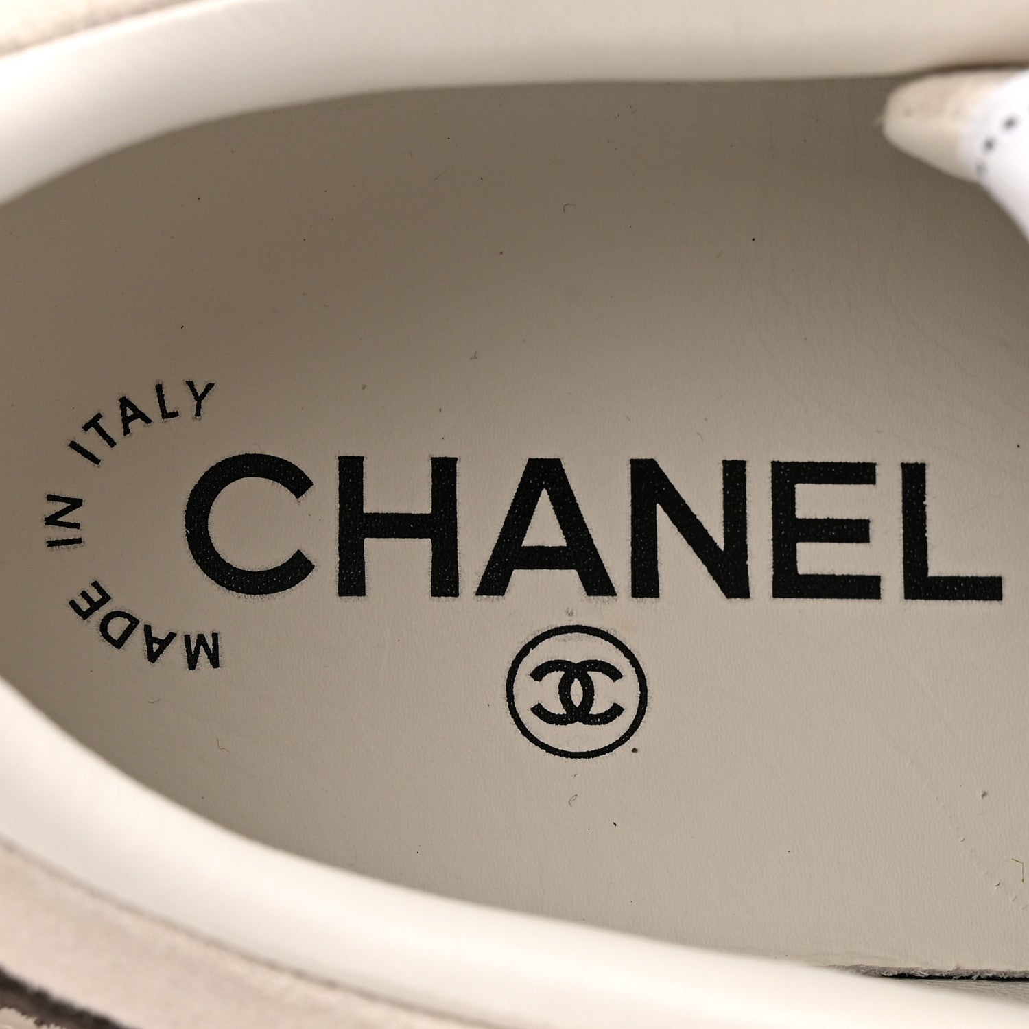 Chanel Suede Kidskin Womens CC Sneakers 36 Black White 7 of 10