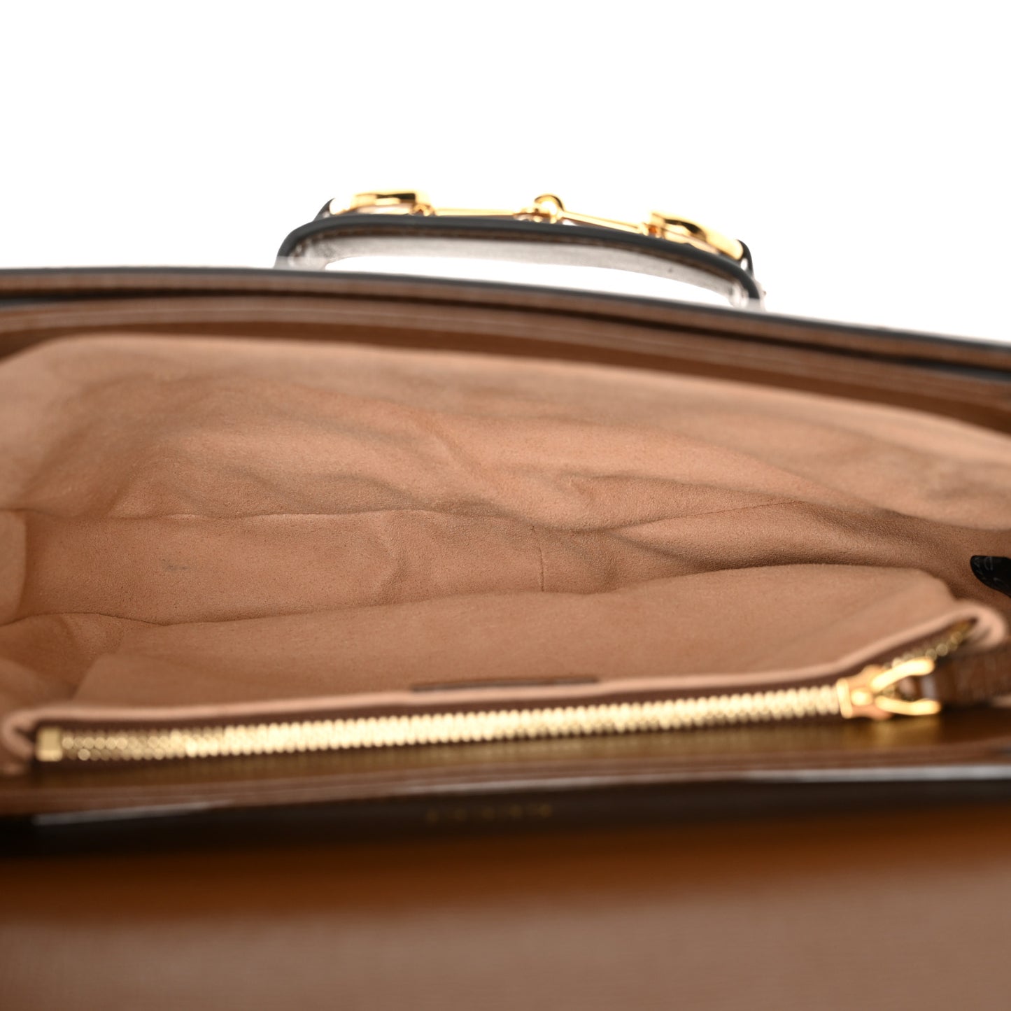 GG Supreme Monogram Horsebit 1955 Shoulder Bag Beige Brown Sugar