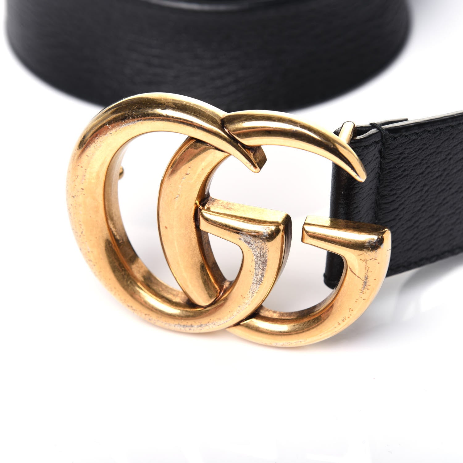 Gucci Textured Calfskin Double G 40mm Belt 105 42 Black 5 of 8