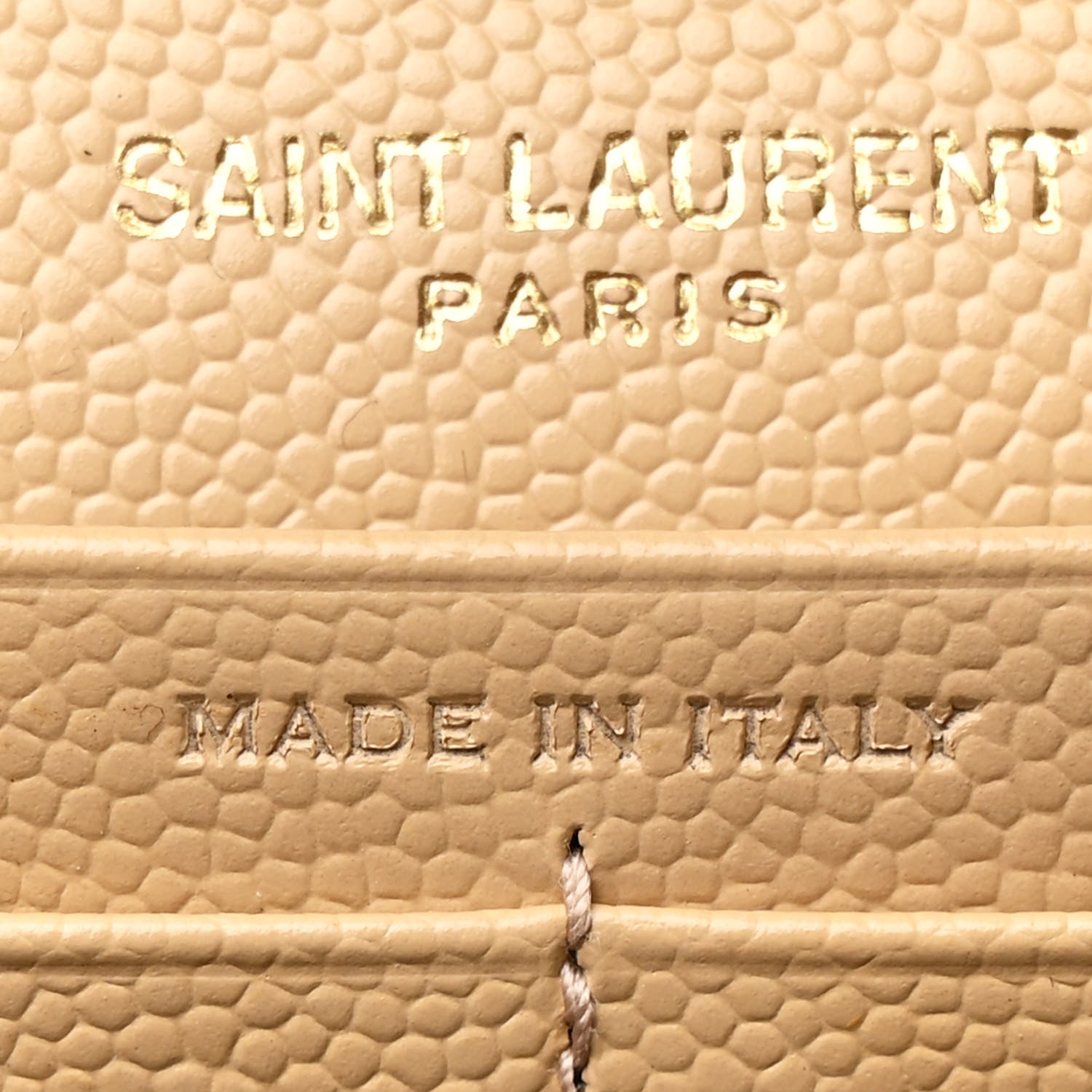 Saint Laurent Grain De Poudre Matelasse Chevron Monogram Chain Wallet Nude Powder 8 of 12