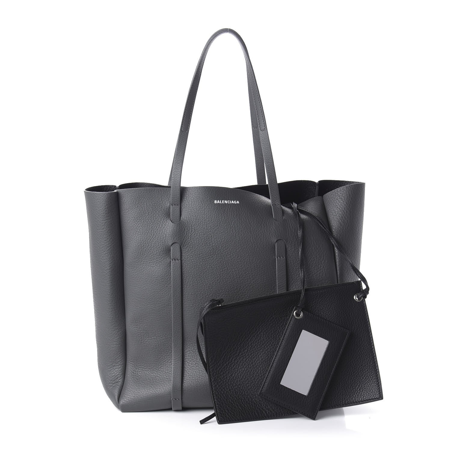 Balenciaga Veau Baltimore Double Sided Small Everyday Tote Gris Fossile Black 9 of 9