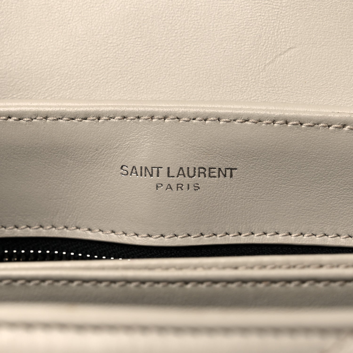 Saint Laurent Calfskin Y Quilted Monogram Toy Loulou Crossbody Bag Crema Soft 6 of 15