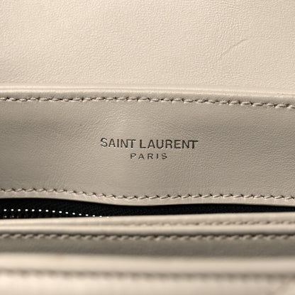 Saint Laurent Calfskin Y Quilted Monogram Toy Loulou Crossbody Bag Crema Soft 6 of 15