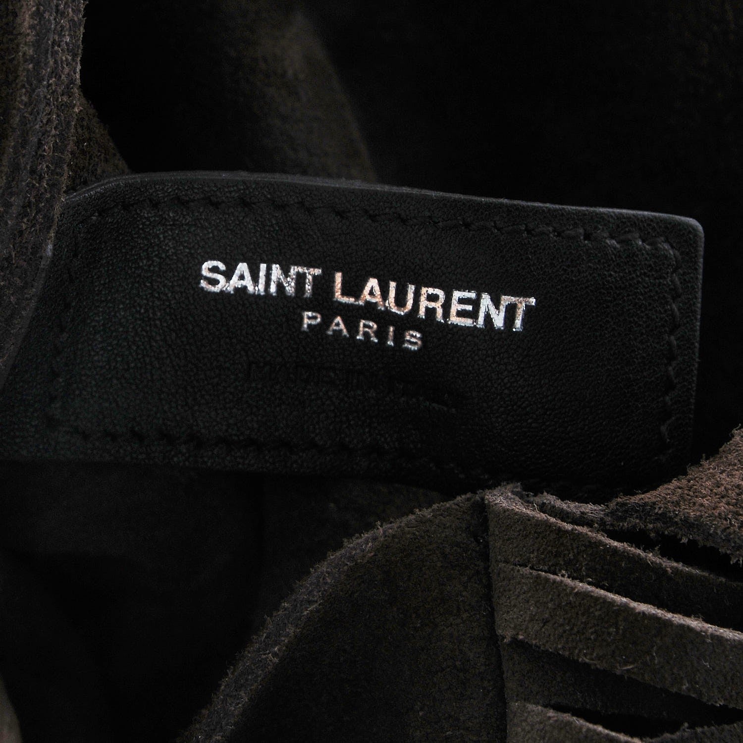 Saint Laurent Suede Fringe Flat Anita Crossbody Bag Coffy Marrone 6 of 7