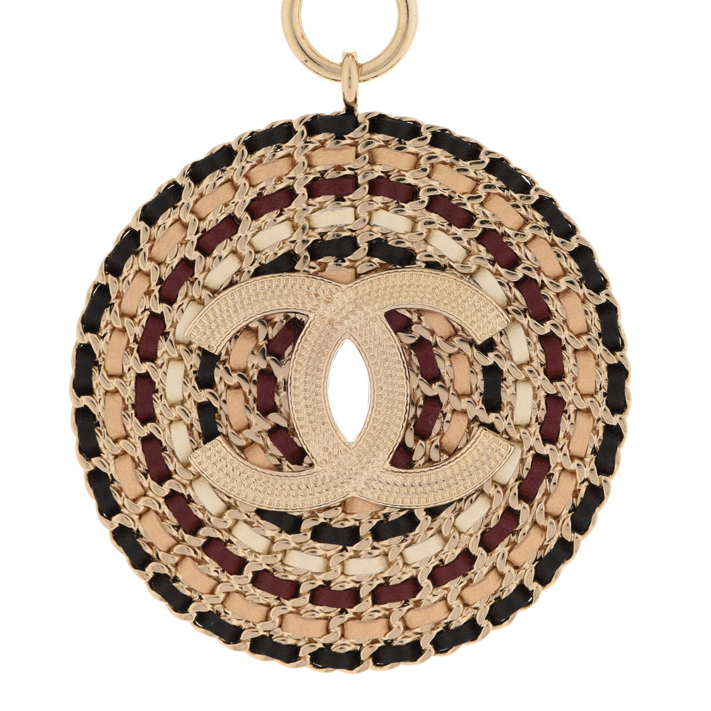 Lambskin Chain CC Necklace Gold