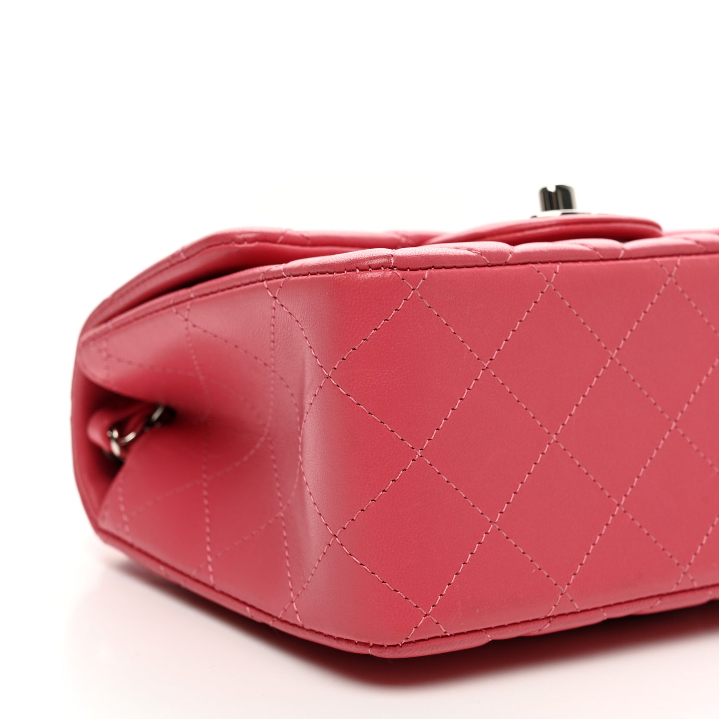 Lambskin Quilted Mini Square Flap Pink