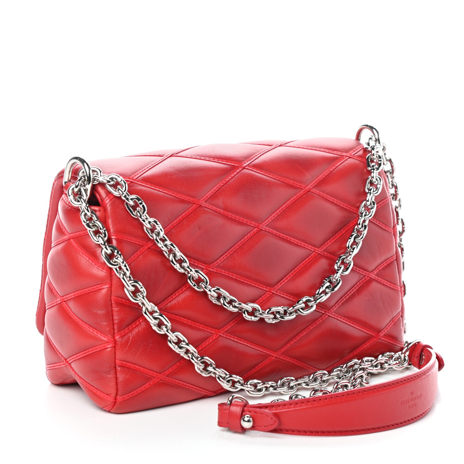 Louis Vuitton Lambskin Malletage GO-14 PM Red 3 of 9