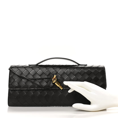 Bottega Veneta Nappa Intrecciato Long Andiamo Top Handle Clutch Fondant 2 of 6