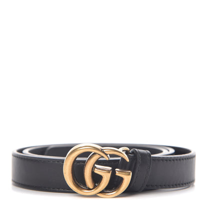 Gucci Calfskin Double G 20mm Belt 70 28 Black 1 of 8