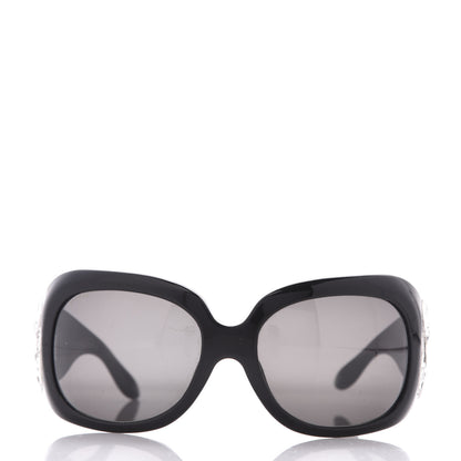 Bulgari Oval Crystal 8016-B Sunglasses Black 2 of 9
