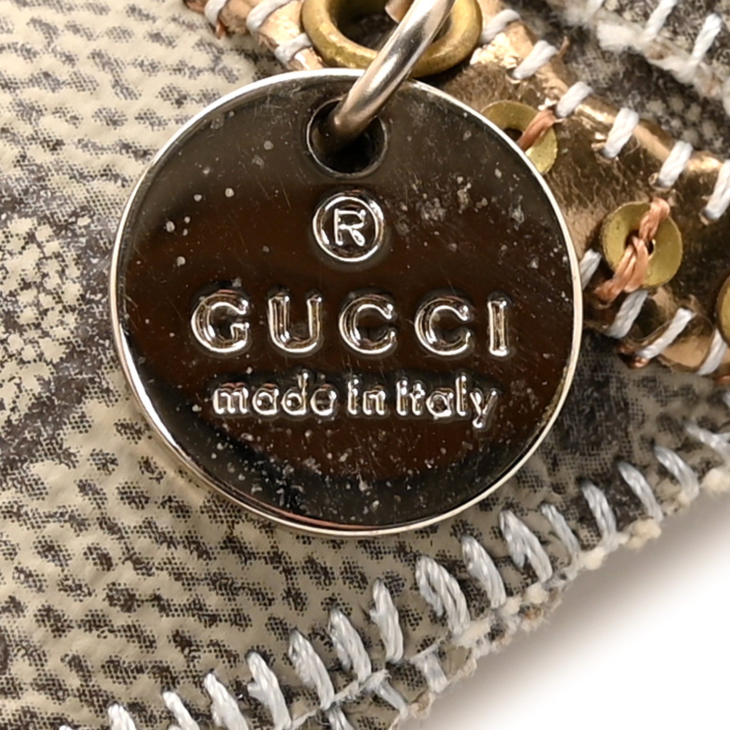 Gucci GG Supreme Monogram Oliver Pug Dog Key Charm 3 of 3