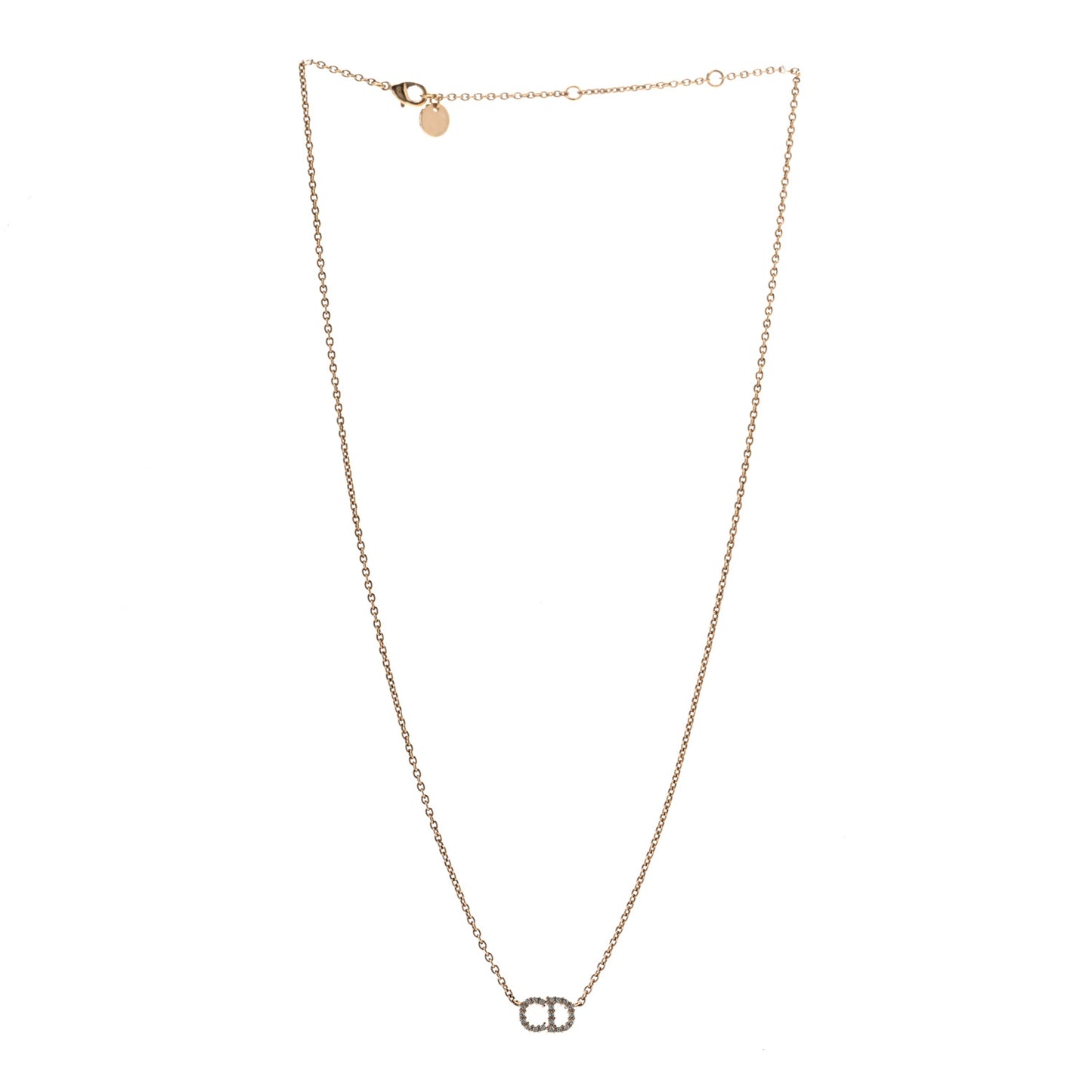 Metal Crystal Clair D Lune Necklace Gold