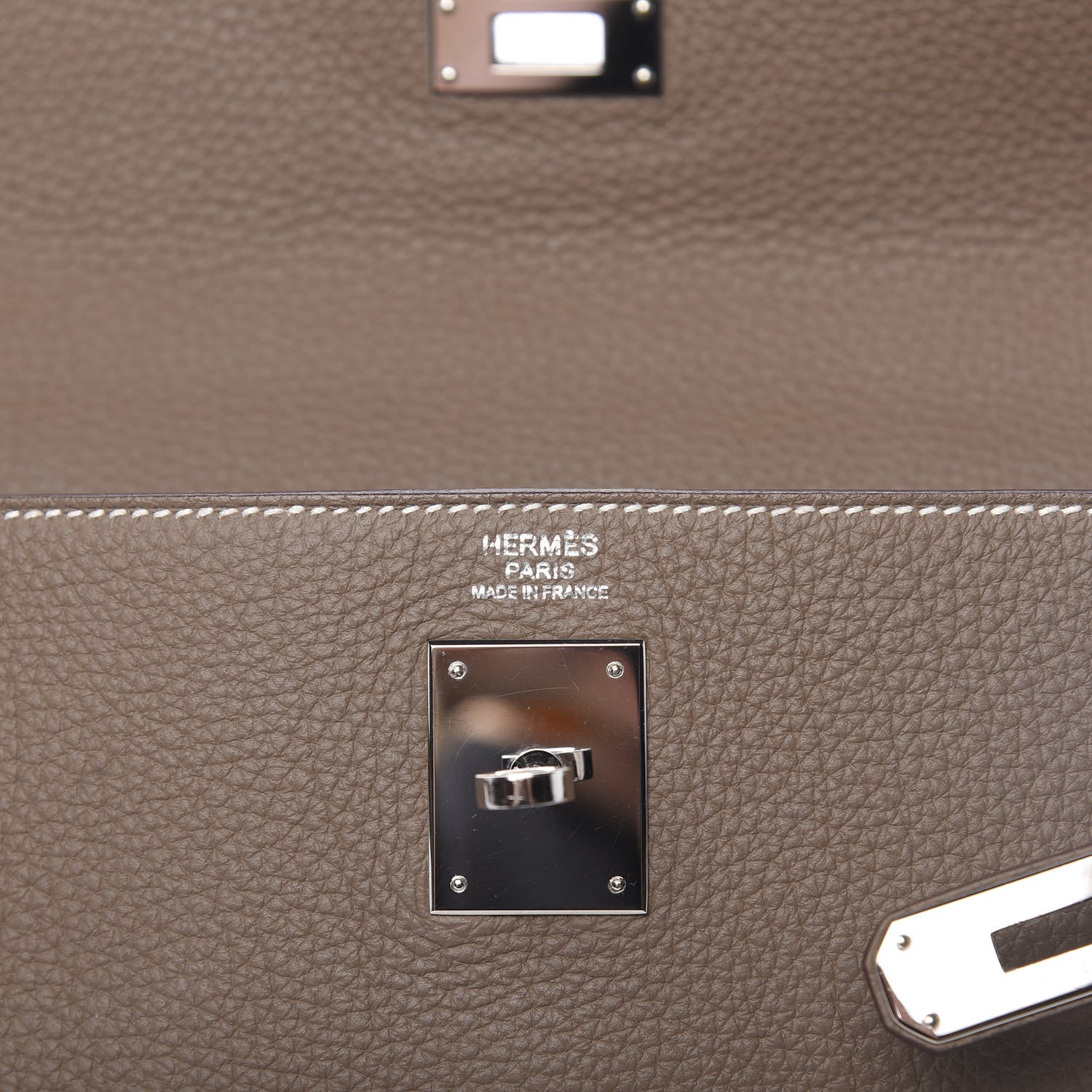 Hermes Togo Kelly Retourne 32 Etoupe 6 of 16