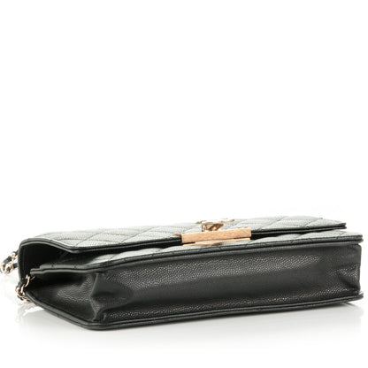 Chanel Caviar Quilted Golden Class Wallet On Chain WOC Black 4 of 8