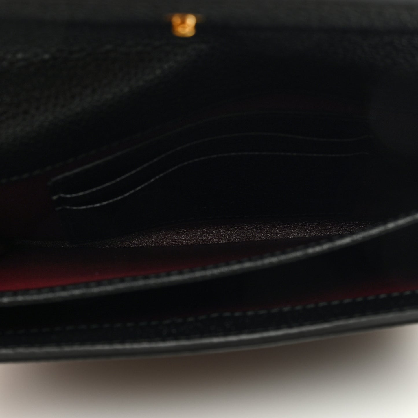 Grainy Calfskin Zumi Flap Card Case Black