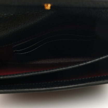 Gucci Grainy Calfskin Zumi Flap Card Case Black 5 of 7