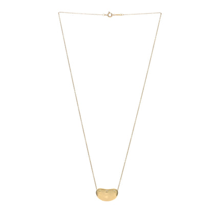 Tiffany 18K Yellow Gold 20mm Elsa Peretti Bean Pendant Necklace 2 of 5