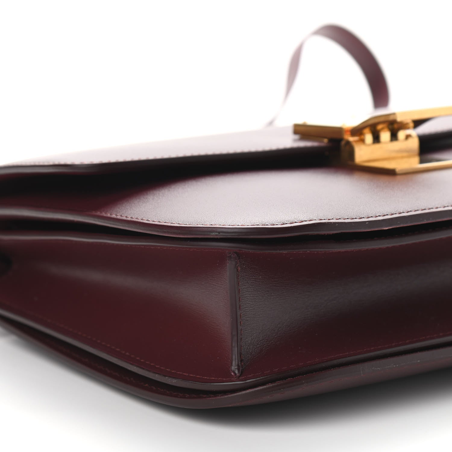 Celine Box Calfskin Medium Classic Box Flap Bag Burgundy 8 of 9