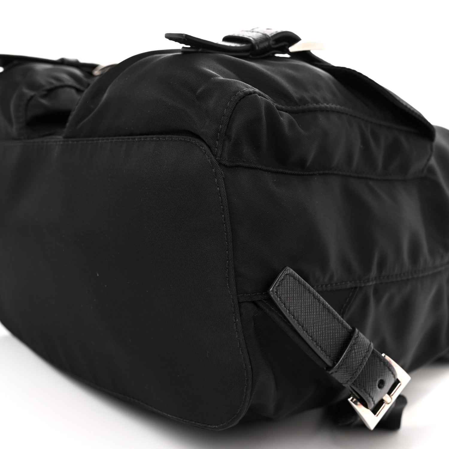 Prada Tessuto Nylon Saffiano Small Backpack Black 9 of 11