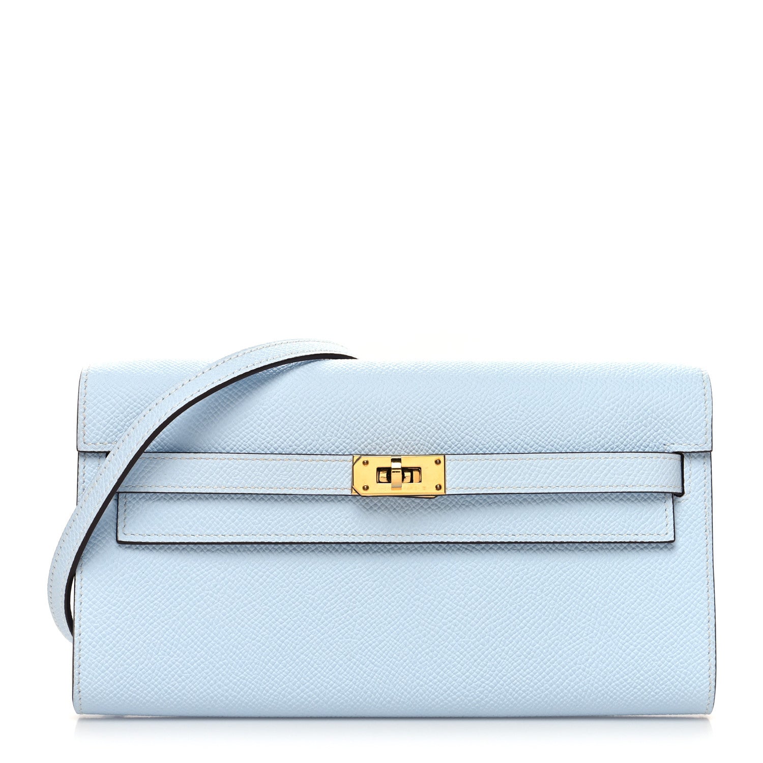 Hermes Epsom Kelly Wallet To Go Bleu Brume 1 of 9
