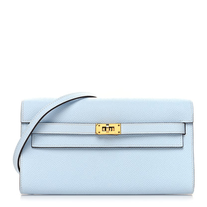 Hermes Epsom Kelly Wallet To Go Bleu Brume 1 of 9