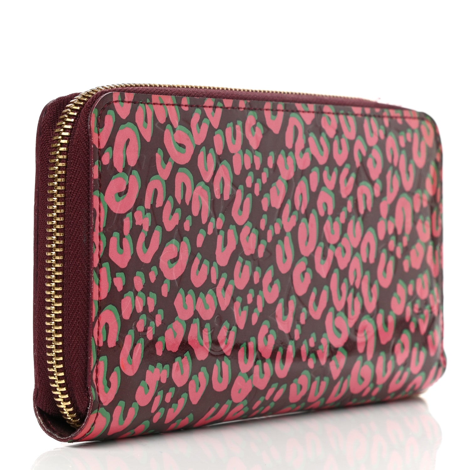 Louis Vuitton Vernis Leopard Zippy Wallet Rouge Fauviste 3 of 9