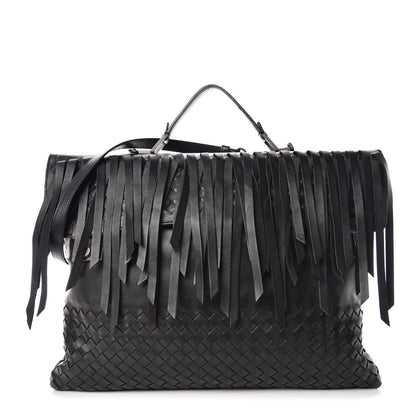 Bottega Veneta Nappa Fringe 1973 Bag Black 1 of 11