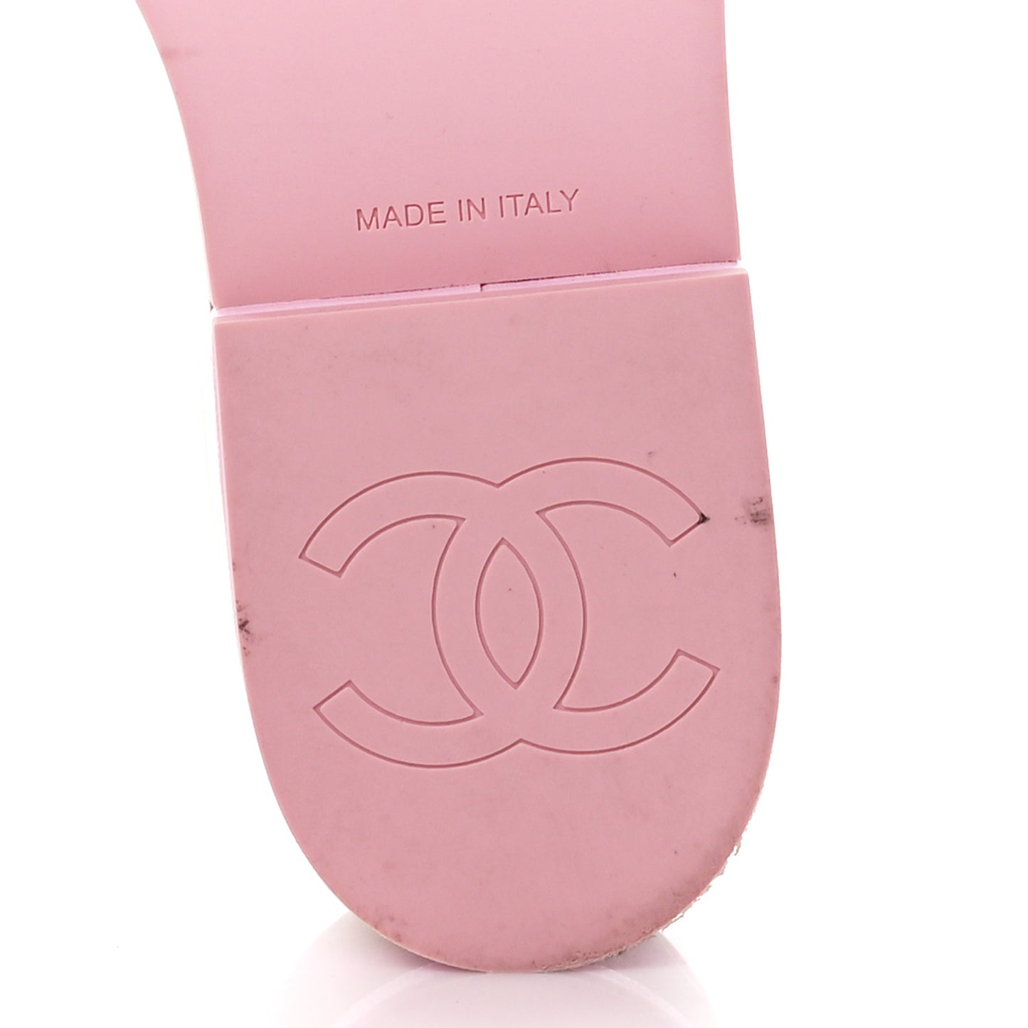 Lambskin Quilted CC Slip On Platform Sandals 40 Pink