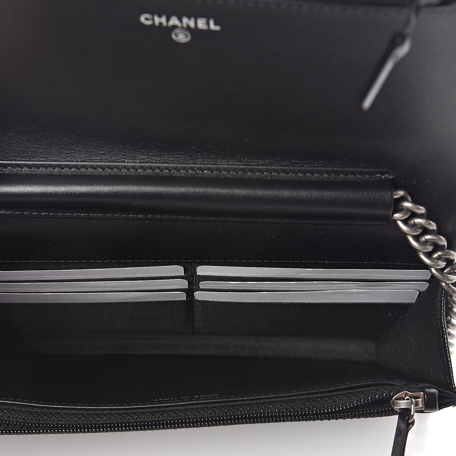 Chanel Caviar Quilted Boy Wallet On Chain WOC Black 5 of 11