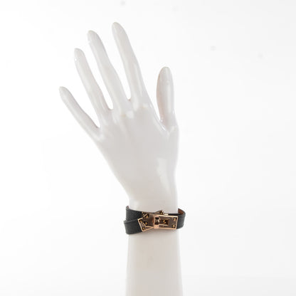 Hermes Epsom Kelly Double Tour Bracelet XS Black 2 of 8