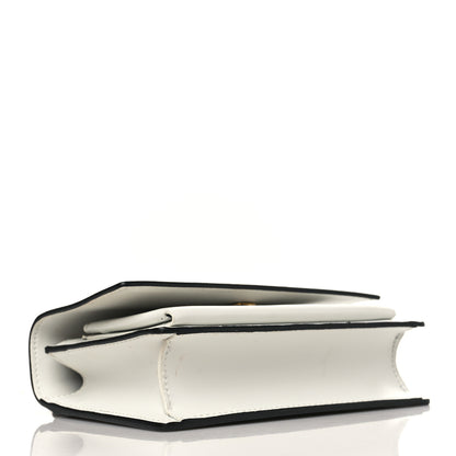 Saint Laurent New Aspen Calfskin Bi-Color Monogram Sunset Chain Wallet Black Dirty White 4 of 9