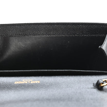Saint Laurent Grain De Poudre Uptown Chain Wallet Black 9 of 9
