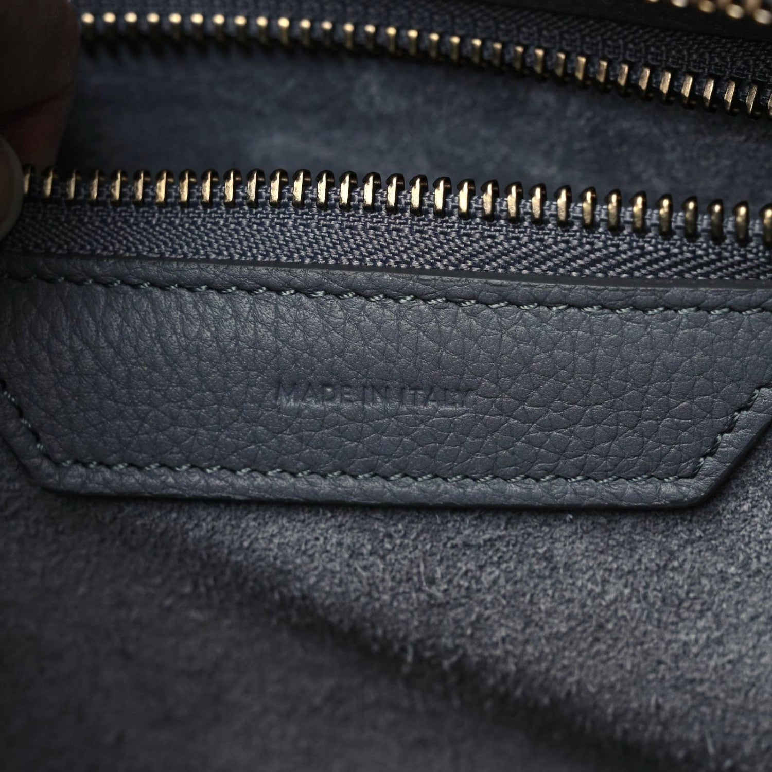 Celine Drummed Calfskin Micro Luggage Kohl 12 of 13