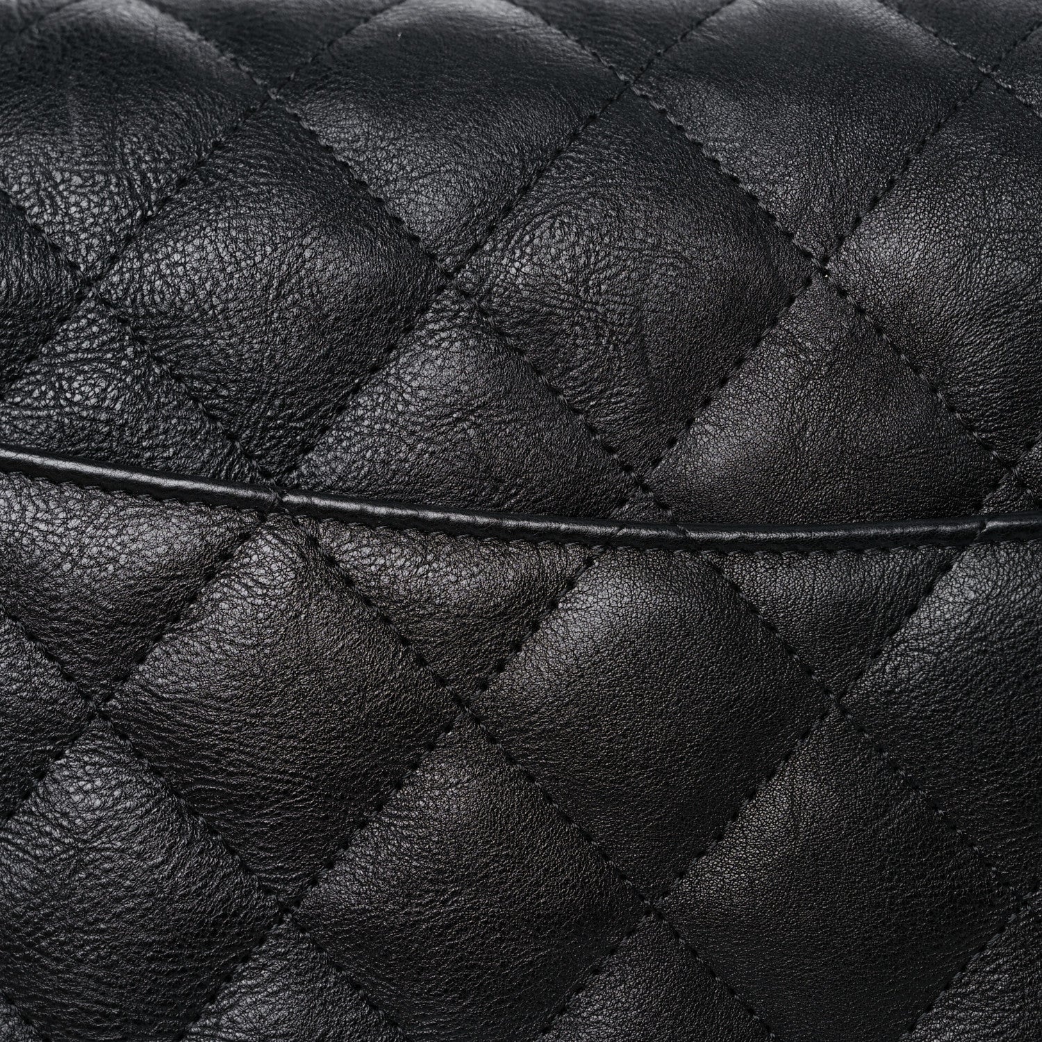Chanel Crumpled Calfskin Quilted Jumbo Double Flap So Black 17 of 19