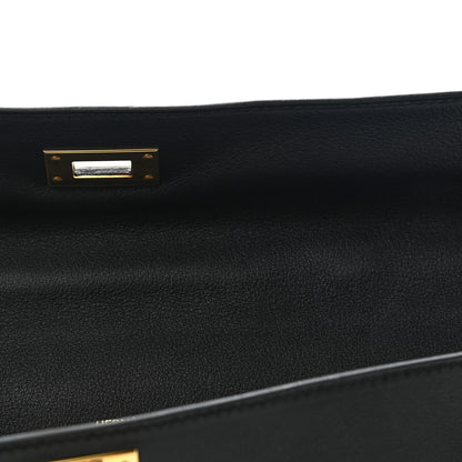 Hermes Swift Kelly Cut Clutch Pochette Black 7 of 10
