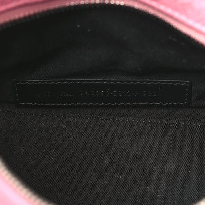 Balenciaga Agneau Arena Dirty Effect Mini Le Cagole Duffle Crossbody Bag Sweet Pink 7 of 9