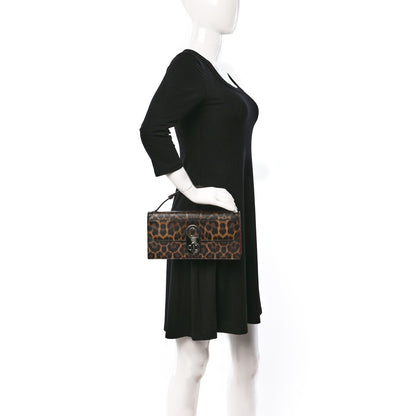 Christian Louboutin Calfskin Leopard Elisa Baguette Brown 2 of 8