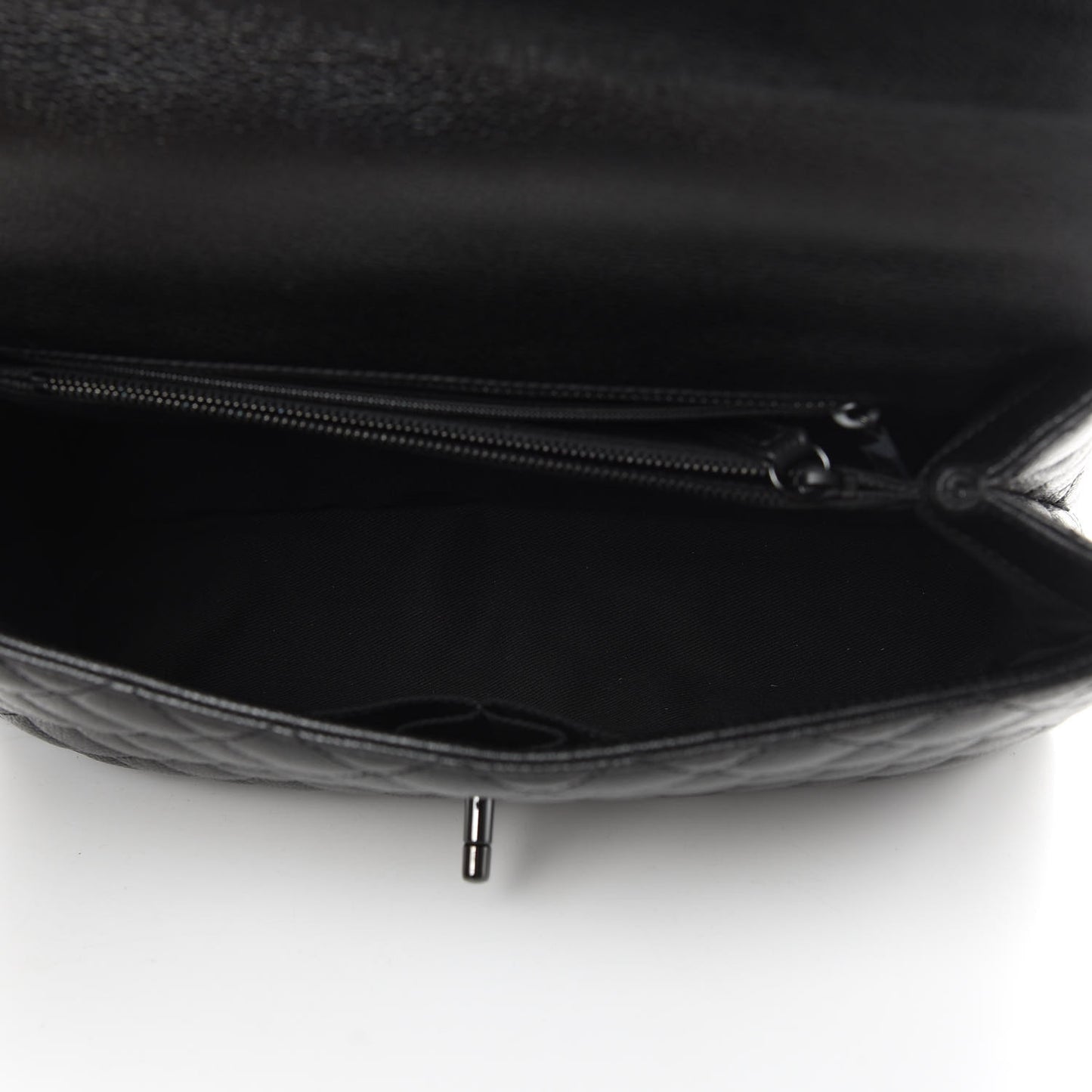 Caviar Quilted Medium Coco Handle Flap So Black