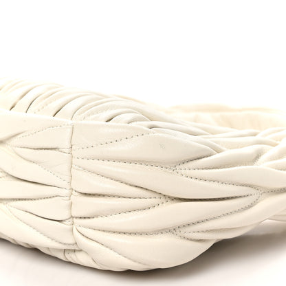 Miu Miu Nappa Matelasse Small Wander Hobo White 9 of 9