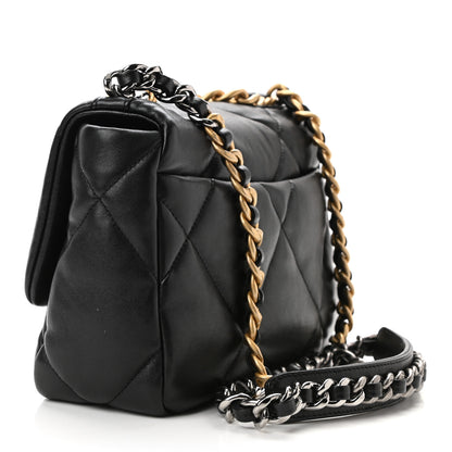 Chanel Lambskin Quilted Medium Chanel 19 Flap Black 8 of 19