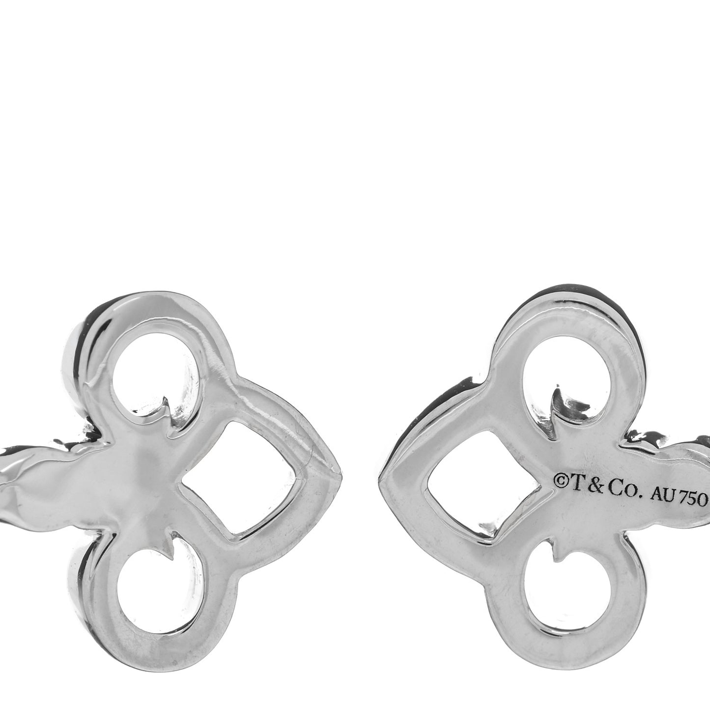 18K White Gold Diamond Fleur De Lis Wire Bracelet