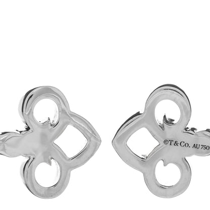 Tiffany 18K White Gold Diamond Fleur De Lis Wire Bracelet 3 of 4