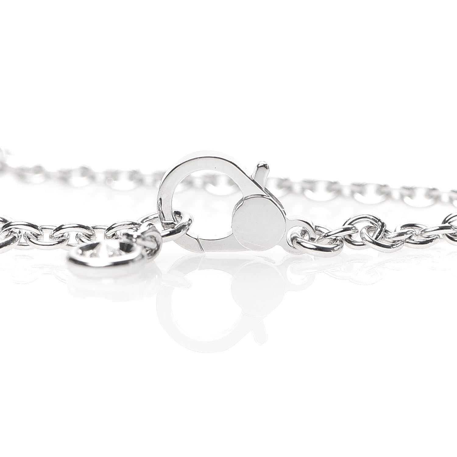 Hermes 18K White Gold Diamond Finesse Bracelet SH 4 of 8