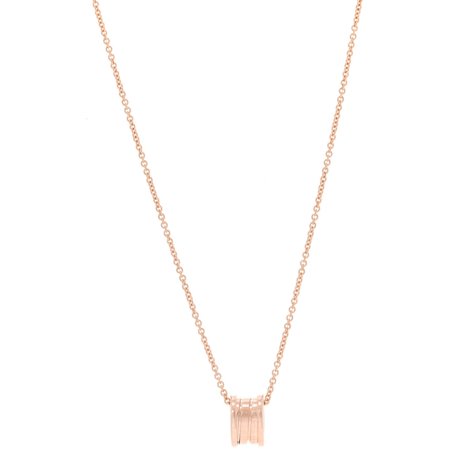 Bulgari 18K Rose Gold B.Zero1 Pendant Necklace 1 of 9