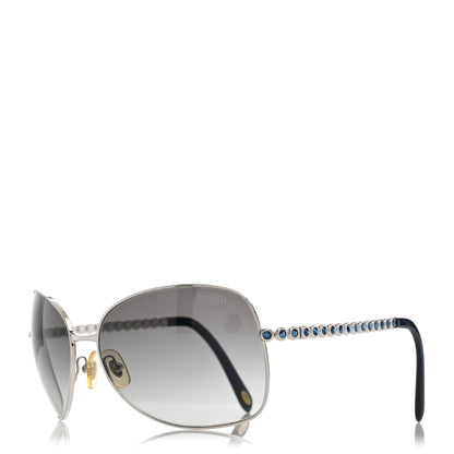 Tiffany Metal Crystal TF3006-B Sunglasses Silver Blue 1 of 8