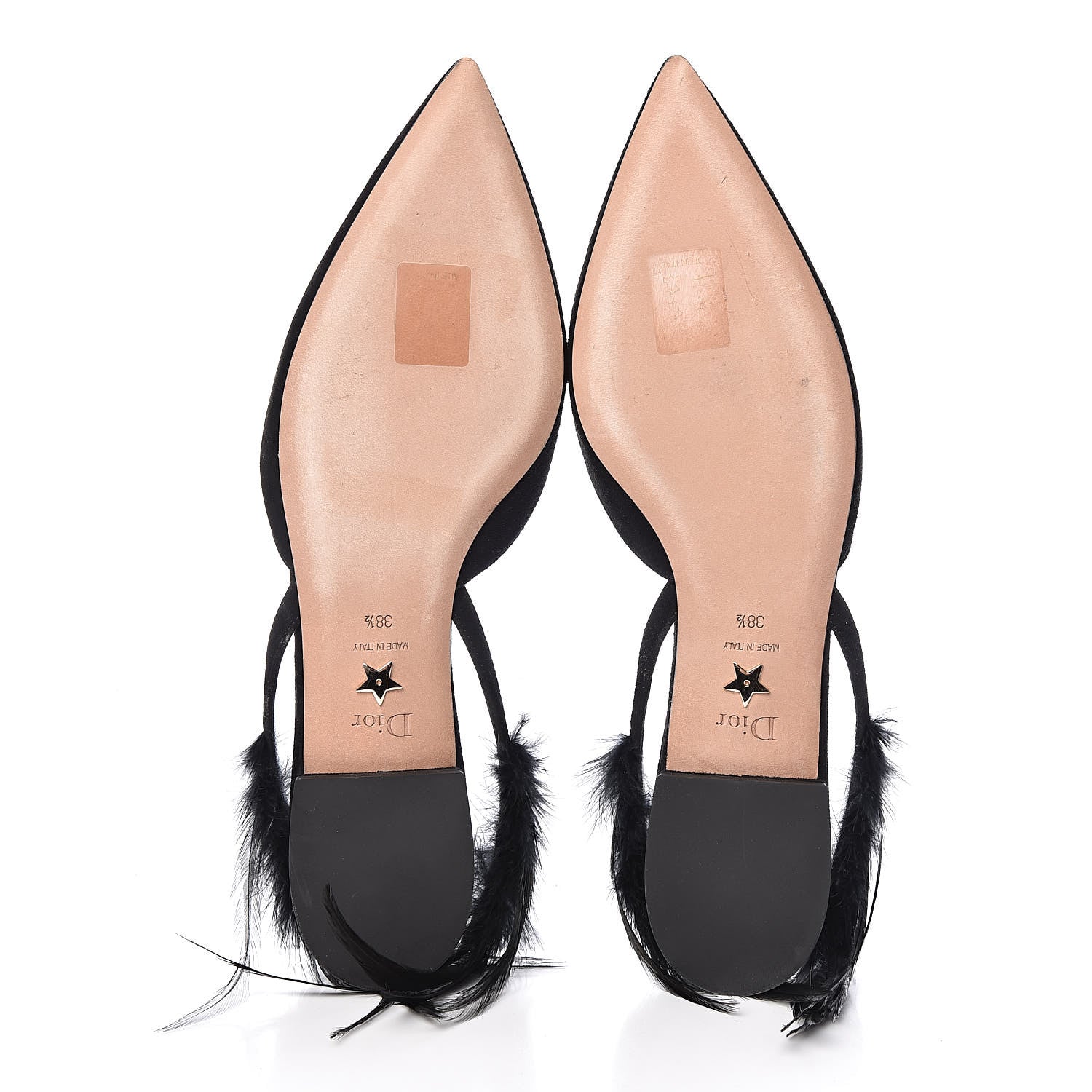 Christian Dior Suede Feather Dior Ethnie Flats 38.5 Black 5 of 12
